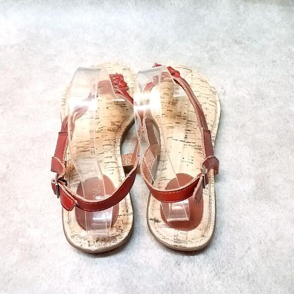 Merona Womens Size 9 Brown Thong Slingback Sandals - Picture 5 of 11